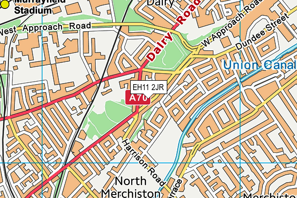 EH11 2JR map - OS VectorMap District (Ordnance Survey) EH11 2JR map - OS VectorMap District (Ordnance Survey)