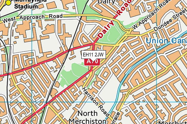 EH11 2JW map - OS VectorMap District (Ordnance Survey) EH11 2JW map - OS VectorMap District (Ordnance Survey)