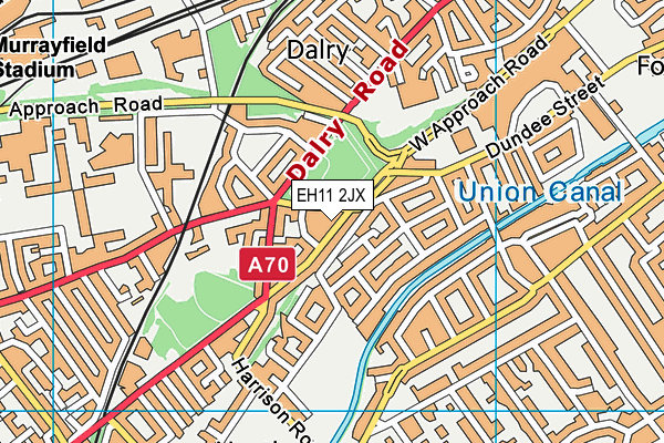 EH11 2JX map - OS VectorMap District (Ordnance Survey) EH11 2JX map - OS VectorMap District (Ordnance Survey)