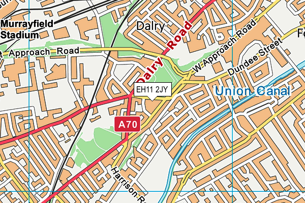 EH11 2JY map - OS VectorMap District (Ordnance Survey) EH11 2JY map - OS VectorMap District (Ordnance Survey)