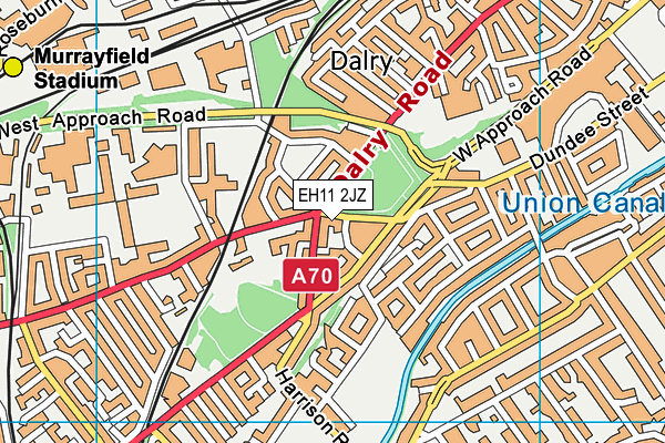 EH11 2JZ map - OS VectorMap District (Ordnance Survey) EH11 2JZ map - OS VectorMap District (Ordnance Survey)