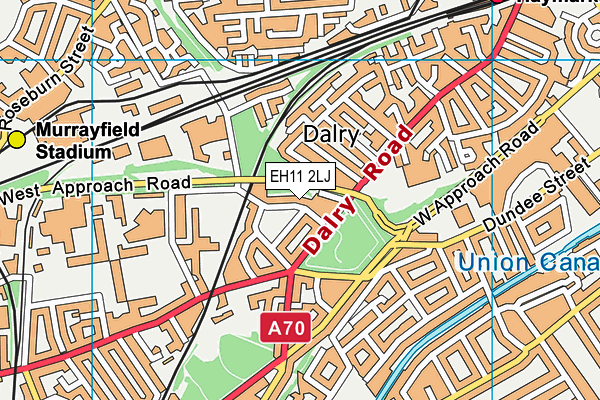 EH11 2LJ map - OS VectorMap District (Ordnance Survey) EH11 2LJ map - OS VectorMap District (Ordnance Survey)