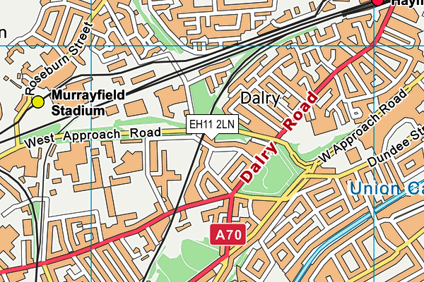 EH11 2LN map - OS VectorMap District (Ordnance Survey) EH11 2LN map - OS VectorMap District (Ordnance Survey)