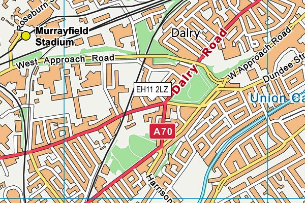 EH11 2LZ map - OS VectorMap District (Ordnance Survey) EH11 2LZ map - OS VectorMap District (Ordnance Survey)