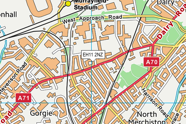 EH11 2NZ map - OS VectorMap District (Ordnance Survey) EH11 2NZ map - OS VectorMap District (Ordnance Survey)