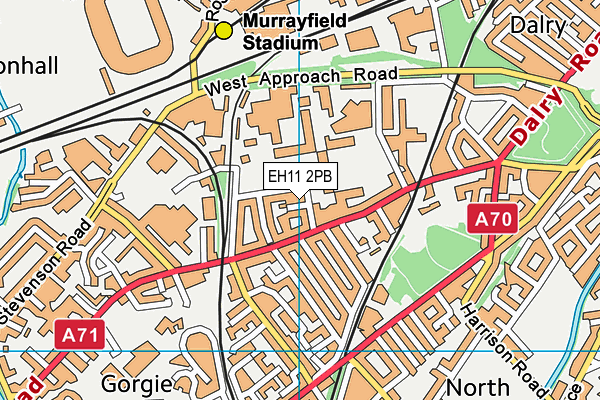 EH11 2PB map - OS VectorMap District (Ordnance Survey) EH11 2PB map - OS VectorMap District (Ordnance Survey)