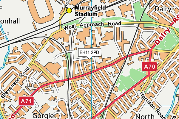 EH11 2PD map - OS VectorMap District (Ordnance Survey) EH11 2PD map - OS VectorMap District (Ordnance Survey)