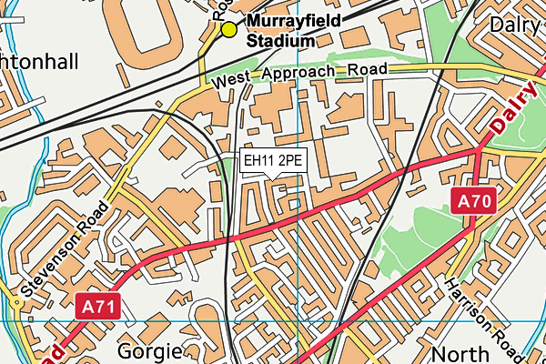 EH11 2PE map - OS VectorMap District (Ordnance Survey) EH11 2PE map - OS VectorMap District (Ordnance Survey)