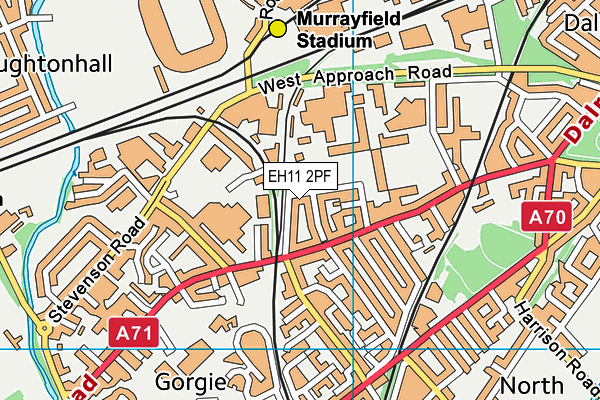 EH11 2PF map - OS VectorMap District (Ordnance Survey) EH11 2PF map - OS VectorMap District (Ordnance Survey)