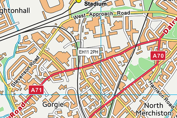 EH11 2PH map - OS VectorMap District (Ordnance Survey) EH11 2PH map - OS VectorMap District (Ordnance Survey)
