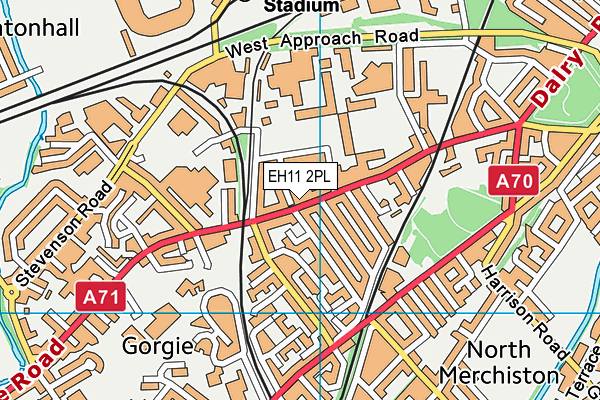 EH11 2PL map - OS VectorMap District (Ordnance Survey) EH11 2PL map - OS VectorMap District (Ordnance Survey)