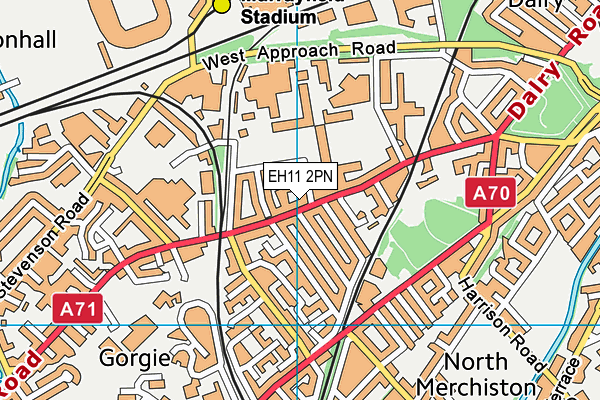 EH11 2PN map - OS VectorMap District (Ordnance Survey) EH11 2PN map - OS VectorMap District (Ordnance Survey)