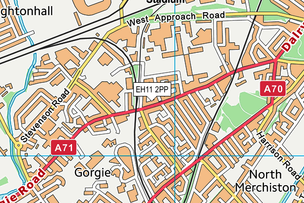 EH11 2PP map - OS VectorMap District (Ordnance Survey) EH11 2PP map - OS VectorMap District (Ordnance Survey)