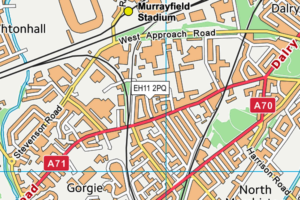 EH11 2PQ map - OS VectorMap District (Ordnance Survey) EH11 2PQ map - OS VectorMap District (Ordnance Survey)