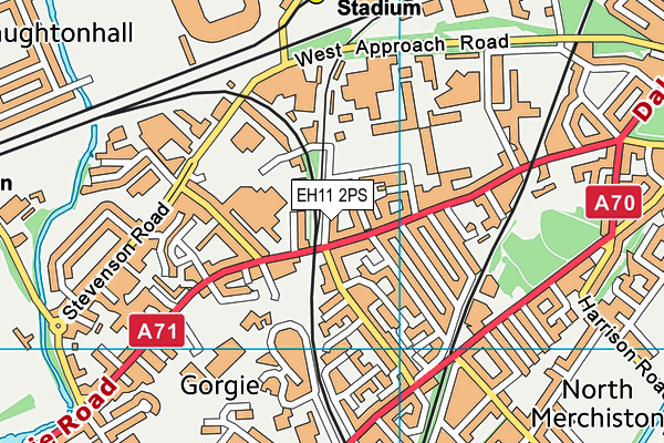 EH11 2PS map - OS VectorMap District (Ordnance Survey) EH11 2PS map - OS VectorMap District (Ordnance Survey)