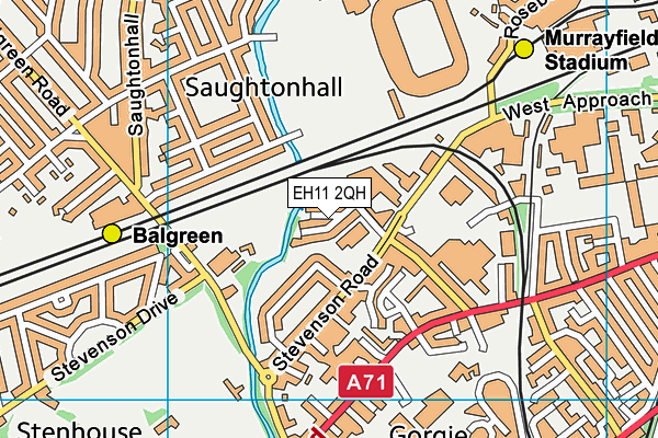EH11 2QH map - OS VectorMap District (Ordnance Survey) EH11 2QH map - OS VectorMap District (Ordnance Survey)
