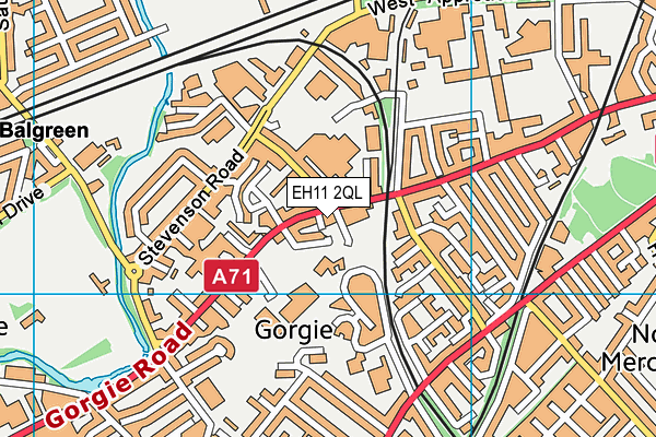 EH11 2QL map - OS VectorMap District (Ordnance Survey) EH11 2QL map - OS VectorMap District (Ordnance Survey)