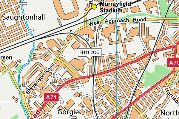 EH11 2QQ map - OS VectorMap District (Ordnance Survey) EH11 2QQ map - OS VectorMap District (Ordnance Survey)