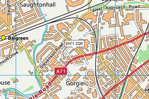 EH11 2QR map - OS VectorMap District (Ordnance Survey) EH11 2QR map - OS VectorMap District (Ordnance Survey)