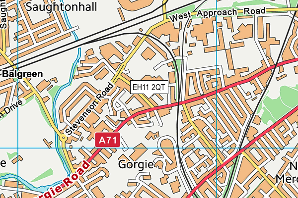 EH11 2QT map - OS VectorMap District (Ordnance Survey) EH11 2QT map - OS VectorMap District (Ordnance Survey)