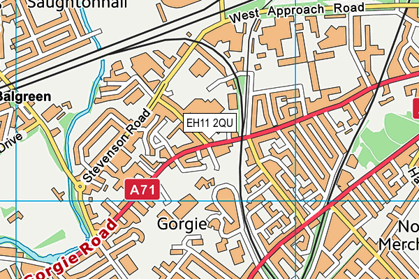 EH11 2QU map - OS VectorMap District (Ordnance Survey) EH11 2QU map - OS VectorMap District (Ordnance Survey)
