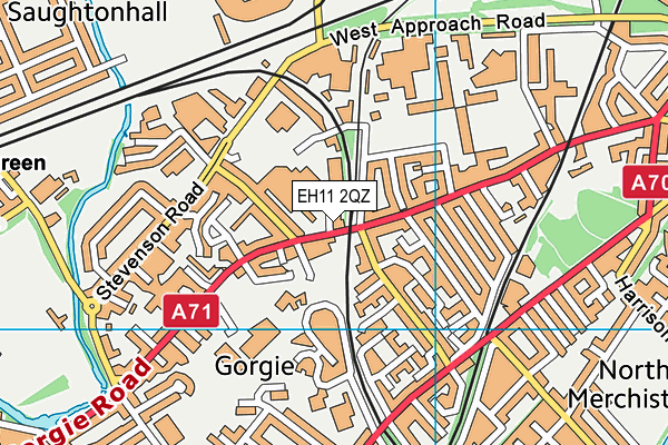 EH11 2QZ map - OS VectorMap District (Ordnance Survey) EH11 2QZ map - OS VectorMap District (Ordnance Survey)