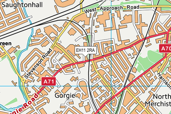 EH11 2RA map - OS VectorMap District (Ordnance Survey) EH11 2RA map - OS VectorMap District (Ordnance Survey)