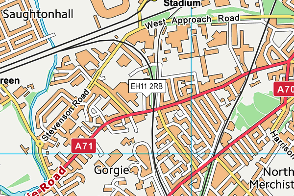 EH11 2RB map - OS VectorMap District (Ordnance Survey) EH11 2RB map - OS VectorMap District (Ordnance Survey)