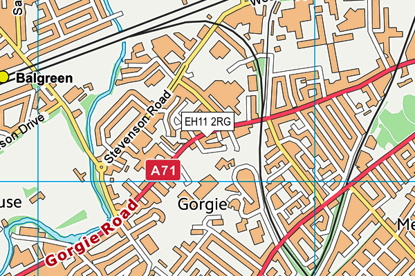 EH11 2RG map - OS VectorMap District (Ordnance Survey) EH11 2RG map - OS VectorMap District (Ordnance Survey)