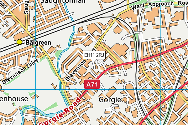 EH11 2RJ map - OS VectorMap District (Ordnance Survey) EH11 2RJ map - OS VectorMap District (Ordnance Survey)