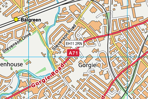EH11 2RN map - OS VectorMap District (Ordnance Survey) EH11 2RN map - OS VectorMap District (Ordnance Survey)
