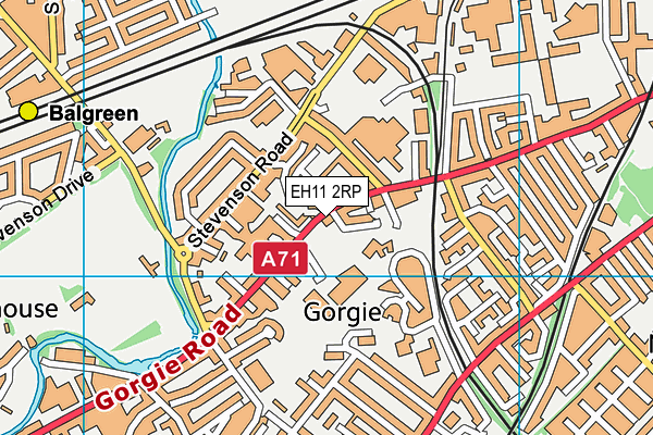 EH11 2RP map - OS VectorMap District (Ordnance Survey)