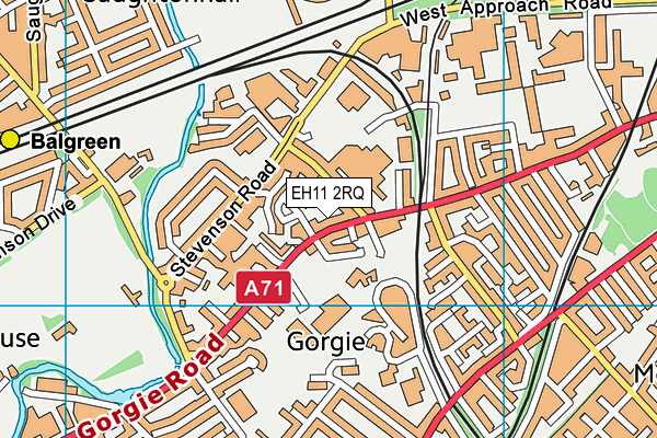 EH11 2RQ map - OS VectorMap District (Ordnance Survey) EH11 2RQ map - OS VectorMap District (Ordnance Survey)