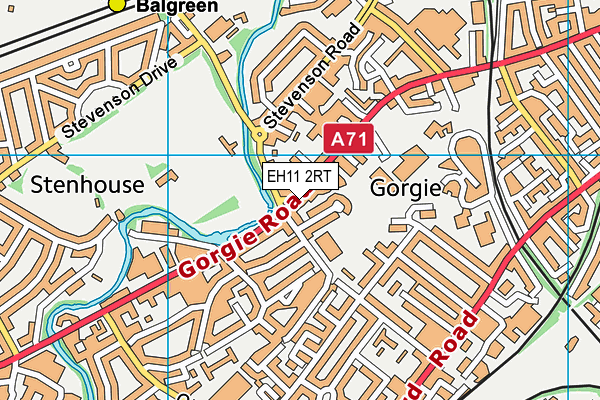 EH11 2RT map - OS VectorMap District (Ordnance Survey) EH11 2RT map - OS VectorMap District (Ordnance Survey)