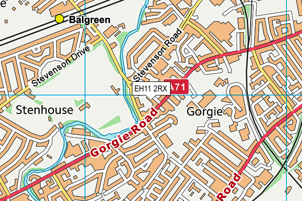 EH11 2RX map - OS VectorMap District (Ordnance Survey) EH11 2RX map - OS VectorMap District (Ordnance Survey)