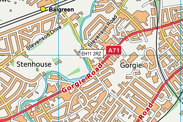 EH11 2RZ map - OS VectorMap District (Ordnance Survey) EH11 2RZ map - OS VectorMap District (Ordnance Survey)