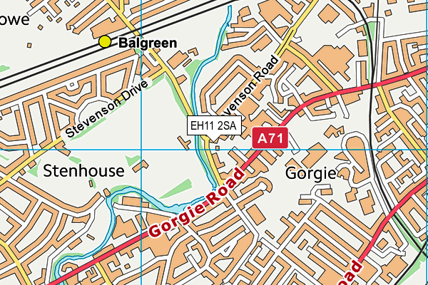 EH11 2SA map - OS VectorMap District (Ordnance Survey) EH11 2SA map - OS VectorMap District (Ordnance Survey)