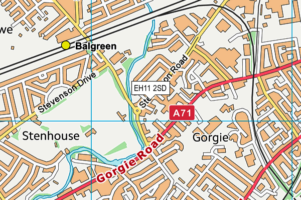 EH11 2SD map - OS VectorMap District (Ordnance Survey)