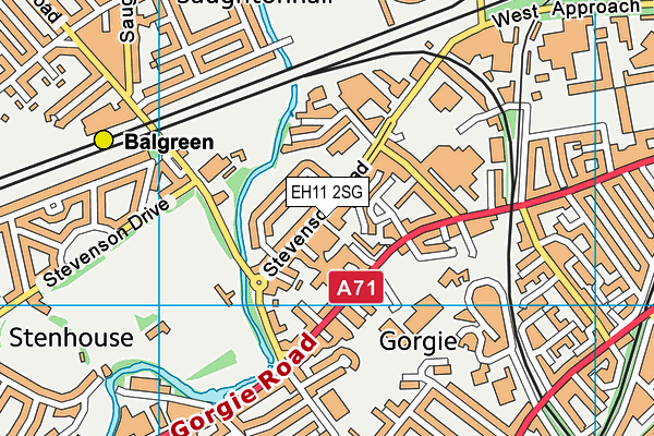 EH11 2SG map - OS VectorMap District (Ordnance Survey) EH11 2SG map - OS VectorMap District (Ordnance Survey)