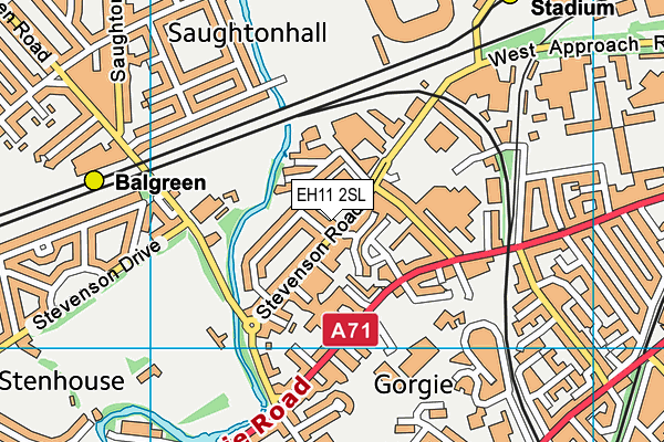 EH11 2SL map - OS VectorMap District (Ordnance Survey) EH11 2SL map - OS VectorMap District (Ordnance Survey)