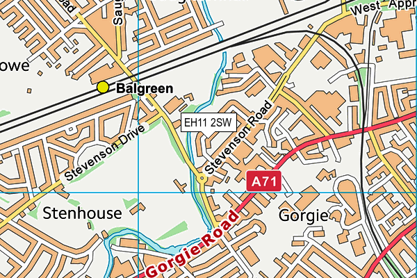 EH11 2SW map - OS VectorMap District (Ordnance Survey) EH11 2SW map - OS VectorMap District (Ordnance Survey)