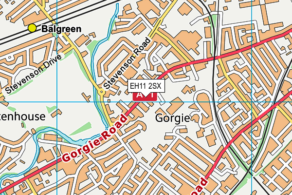 EH11 2SX map - OS VectorMap District (Ordnance Survey) EH11 2SX map - OS VectorMap District (Ordnance Survey)