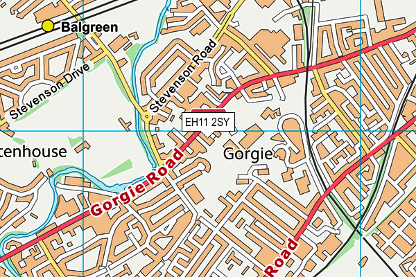 EH11 2SY map - OS VectorMap District (Ordnance Survey) EH11 2SY map - OS VectorMap District (Ordnance Survey)