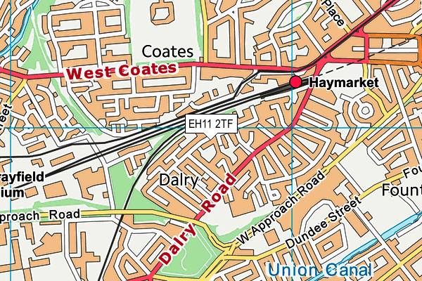 EH11 2TF map - OS VectorMap District (Ordnance Survey) EH11 2TF map - OS VectorMap District (Ordnance Survey)