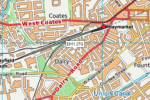 EH11 2TG map - OS VectorMap District (Ordnance Survey) EH11 2TG map - OS VectorMap District (Ordnance Survey)