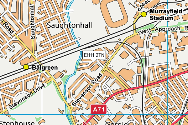 EH11 2TN map - OS VectorMap District (Ordnance Survey) EH11 2TN map - OS VectorMap District (Ordnance Survey)