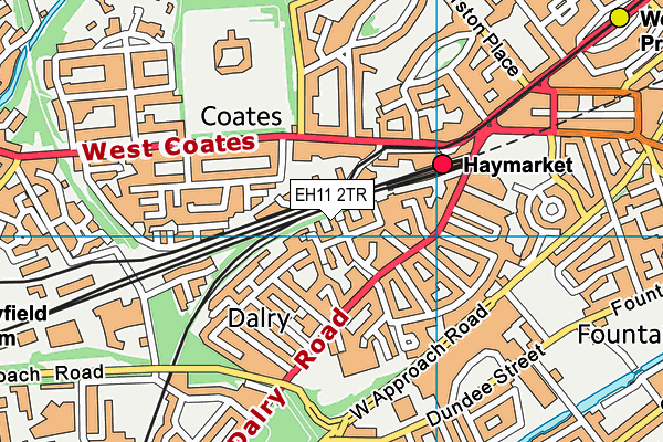EH11 2TR map - OS VectorMap District (Ordnance Survey)