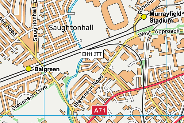 EH11 2TT map - OS VectorMap District (Ordnance Survey)