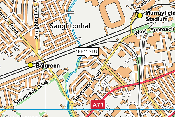 EH11 2TU map - OS VectorMap District (Ordnance Survey) EH11 2TU map - OS VectorMap District (Ordnance Survey)