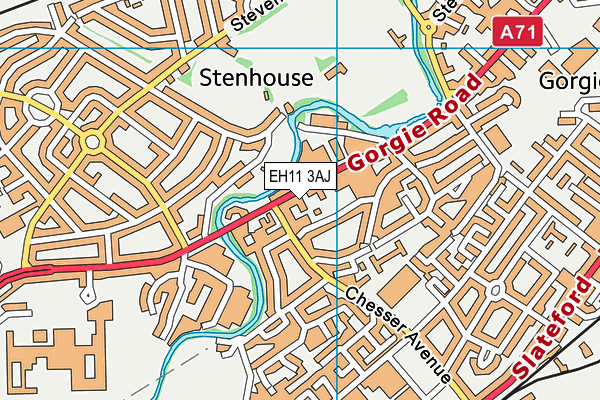 EH11 3AJ map - OS VectorMap District (Ordnance Survey) EH11 3AJ map - OS VectorMap District (Ordnance Survey)